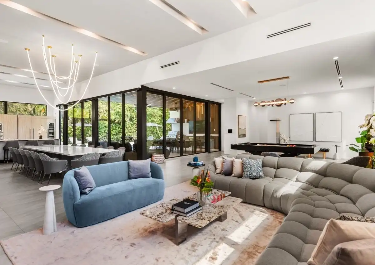 Luxury Living Room Luxury Villa Rental in Miami